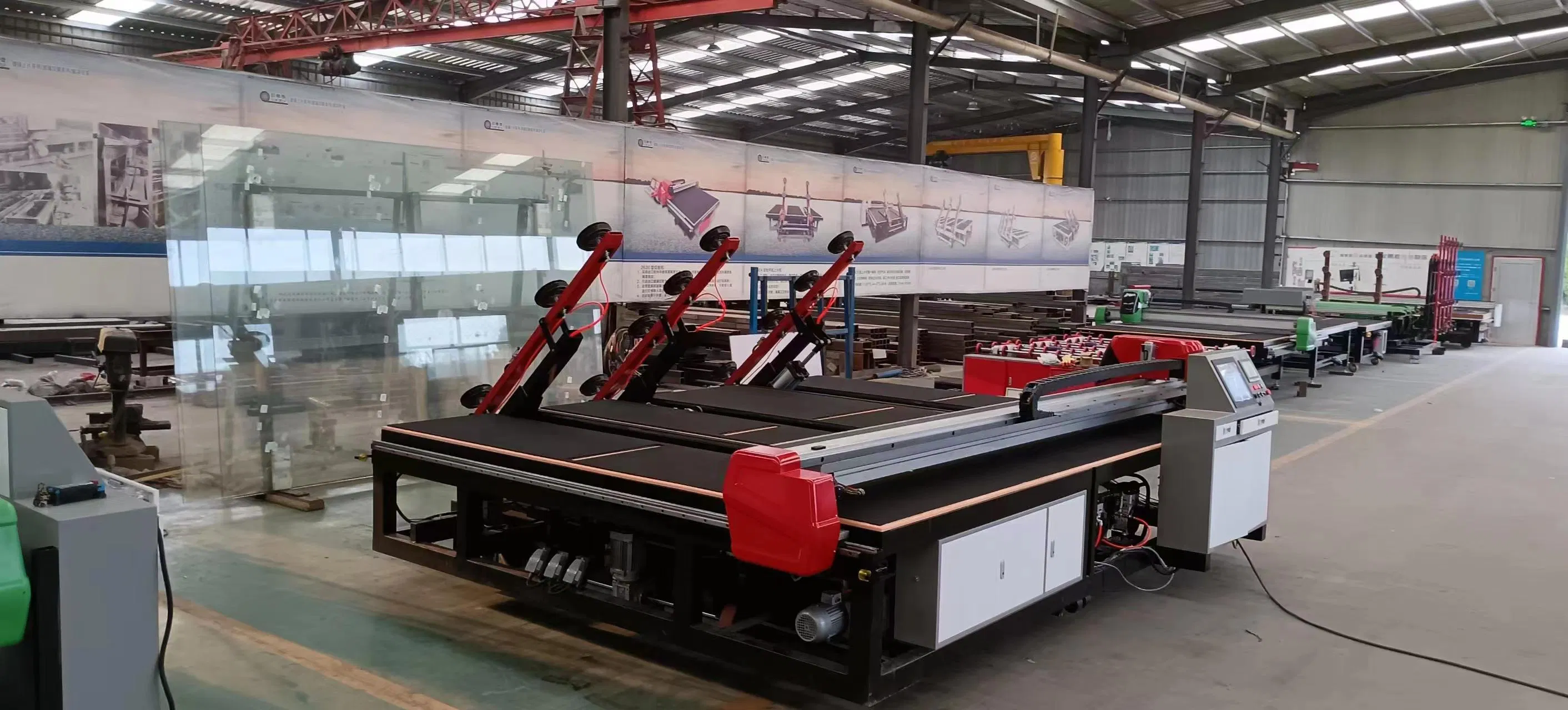 Dual-Laser Alignment Glass Cutting Table
