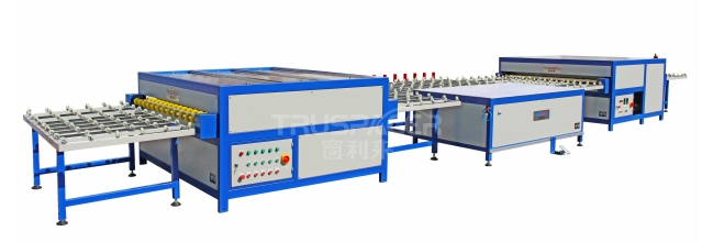 Low Speed Horizontal Glass Insulating Double Glazing Hot Roller Press Line Machine Insulated Glass Washing Drying Tilting Table 1200
