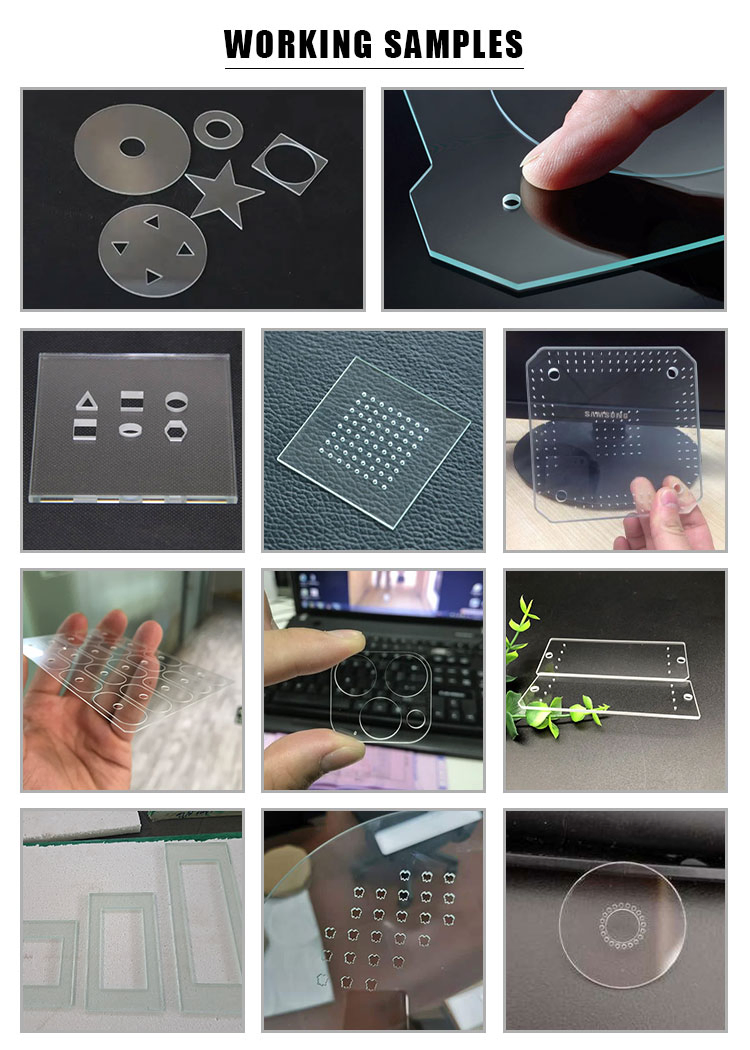 Automatic Positioning Precision CNC Fiber Laser Square Round Hole Glass Cutter Drilling Cutting Machine