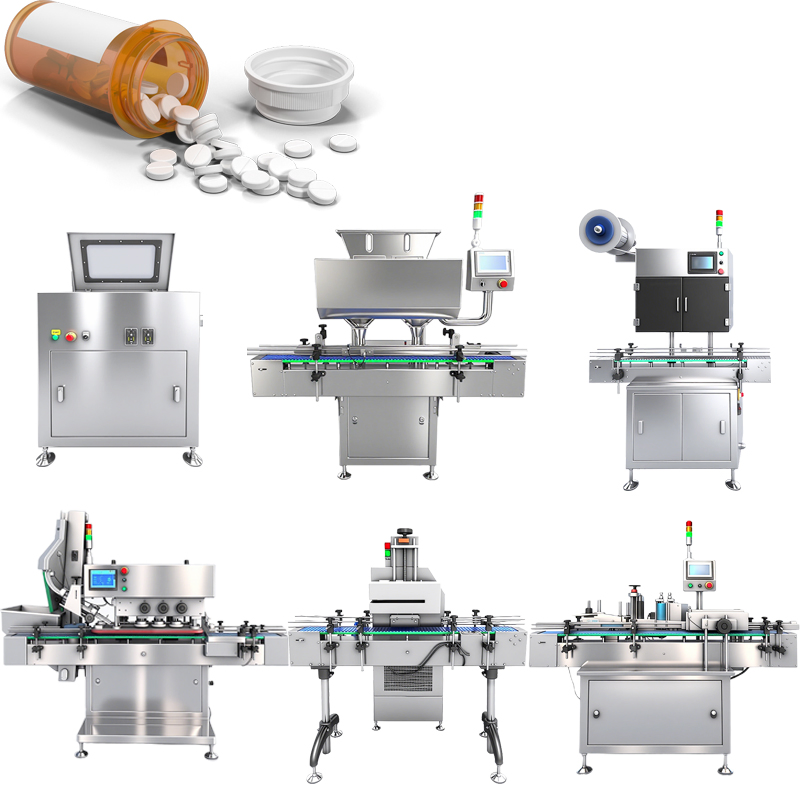 Phamaceutical Capsule Bottle Packing Machine Capsule Tablets Pills Bottle Counting &amp; Filling Packing Line