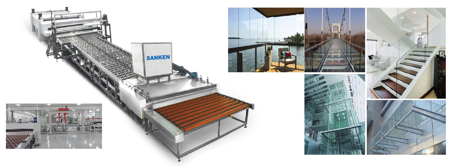 Sanken High-Quality PVB Laminated Glass Production Line Security Triplex Glass Lamination Line