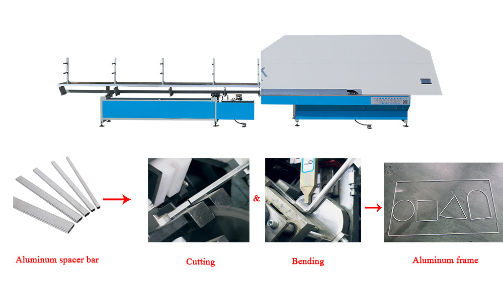 Durable Automatic Aluminum Spacer Bar Bending Machine in Insulating Glass Making