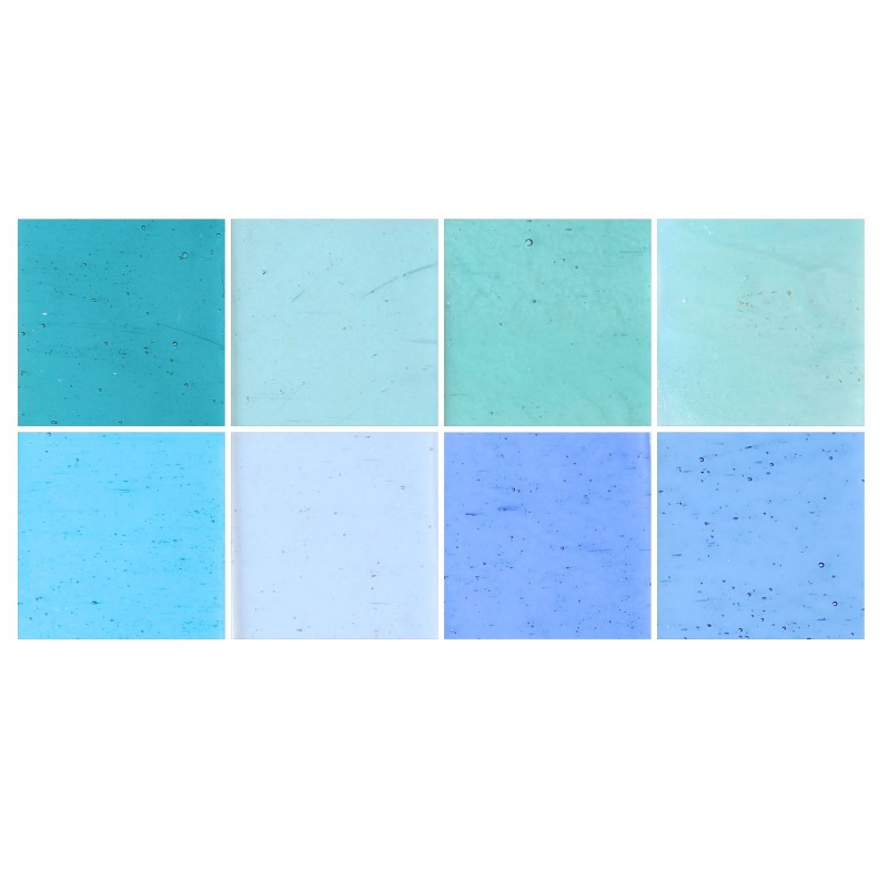 8-Piece Coe90 Colored Glass Fusing Set Multi-Color