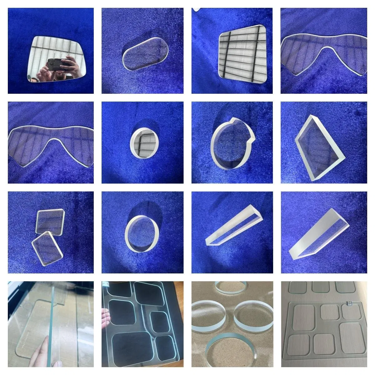 Lens Optical Glass Instrument Glass Automotive Glass Rearview Mirror K9 Float Glass Ultra Fast Picosecond Glass Cutting