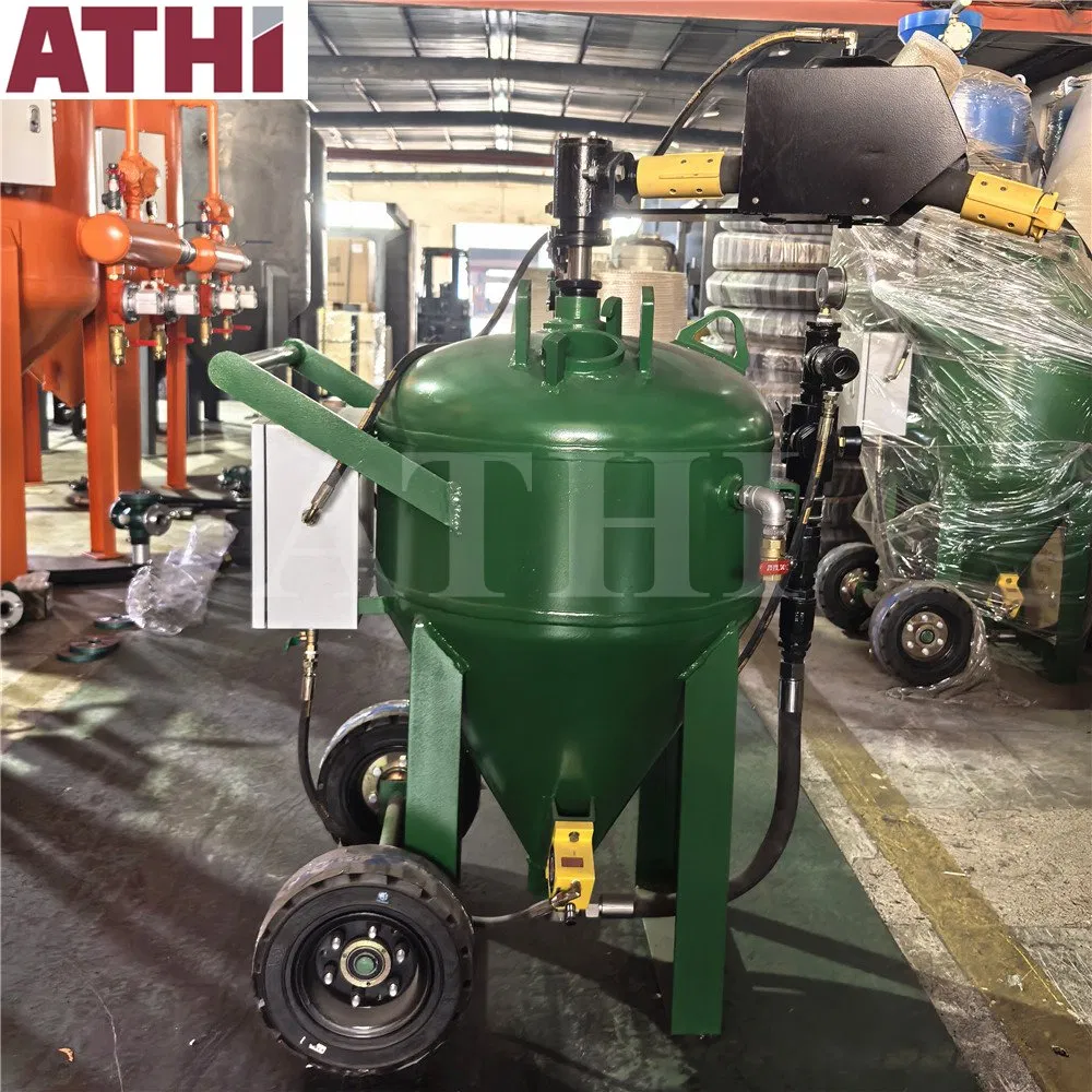 Glass Bead and Water Wet Mobile Portable Type Dustless Sand Blasting Machine