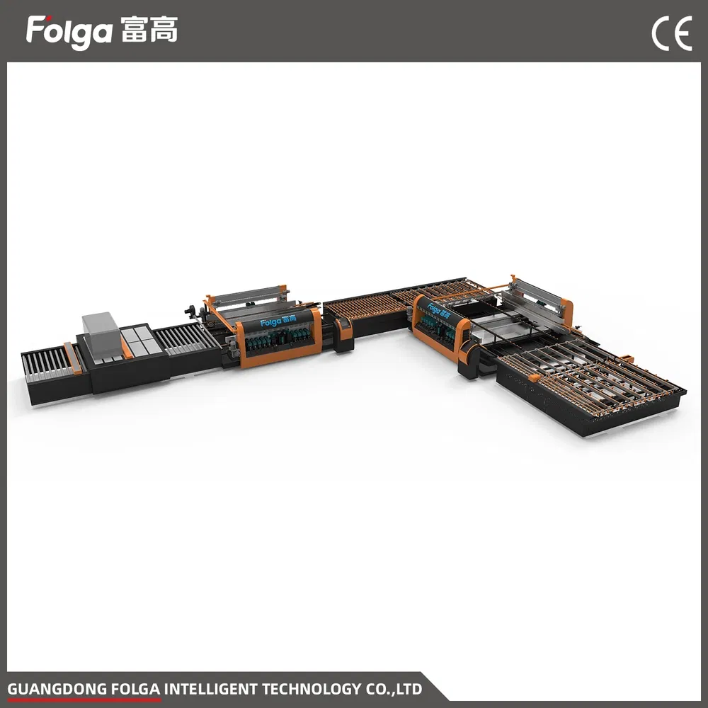 Optimized-Timing Belt Glass Double 45-Degree Edging Machine for Glass Processing