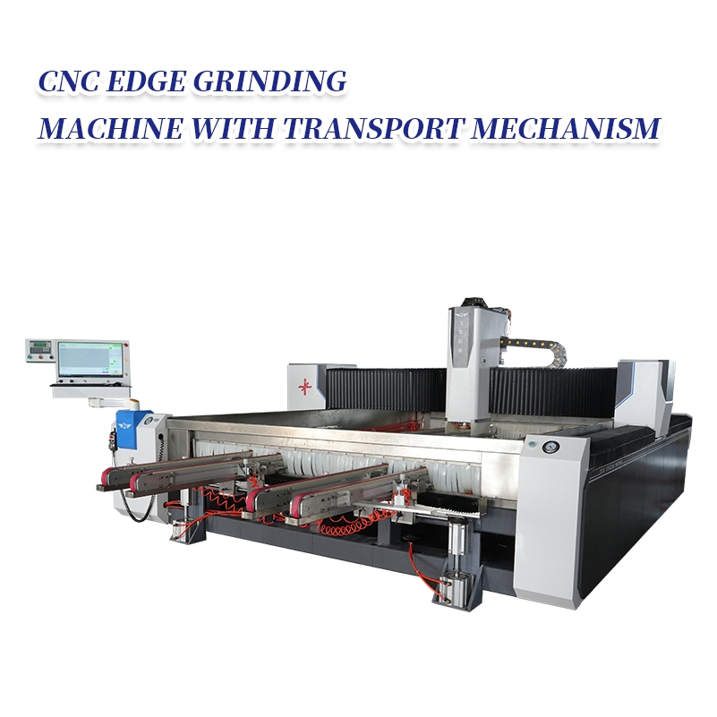 Portable Glass Beveling Edging Corner Processing Machinery Straight Line Glass Mirror Edge Polishing Machine with Transport Mechanism