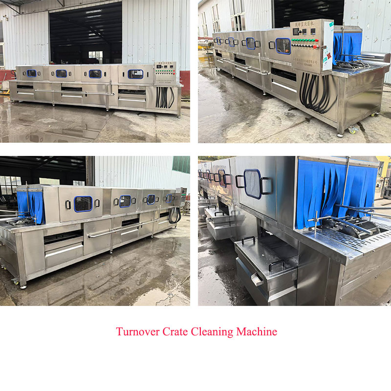 Glass Bottle Poultry Egg Tray Crate Washer Plastic Box Turnover Basket Washing Cleaning Machine