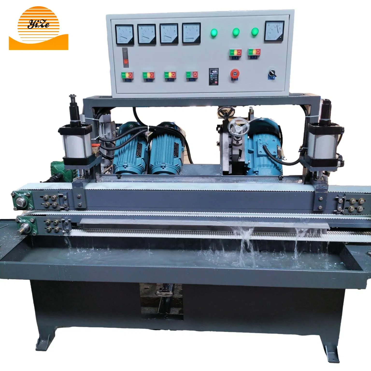 Glass Bevelled Edger Machine Small Tile Double Edging Glass Processing Glass Straight Line Edging Machine Flat Edge Trimmer