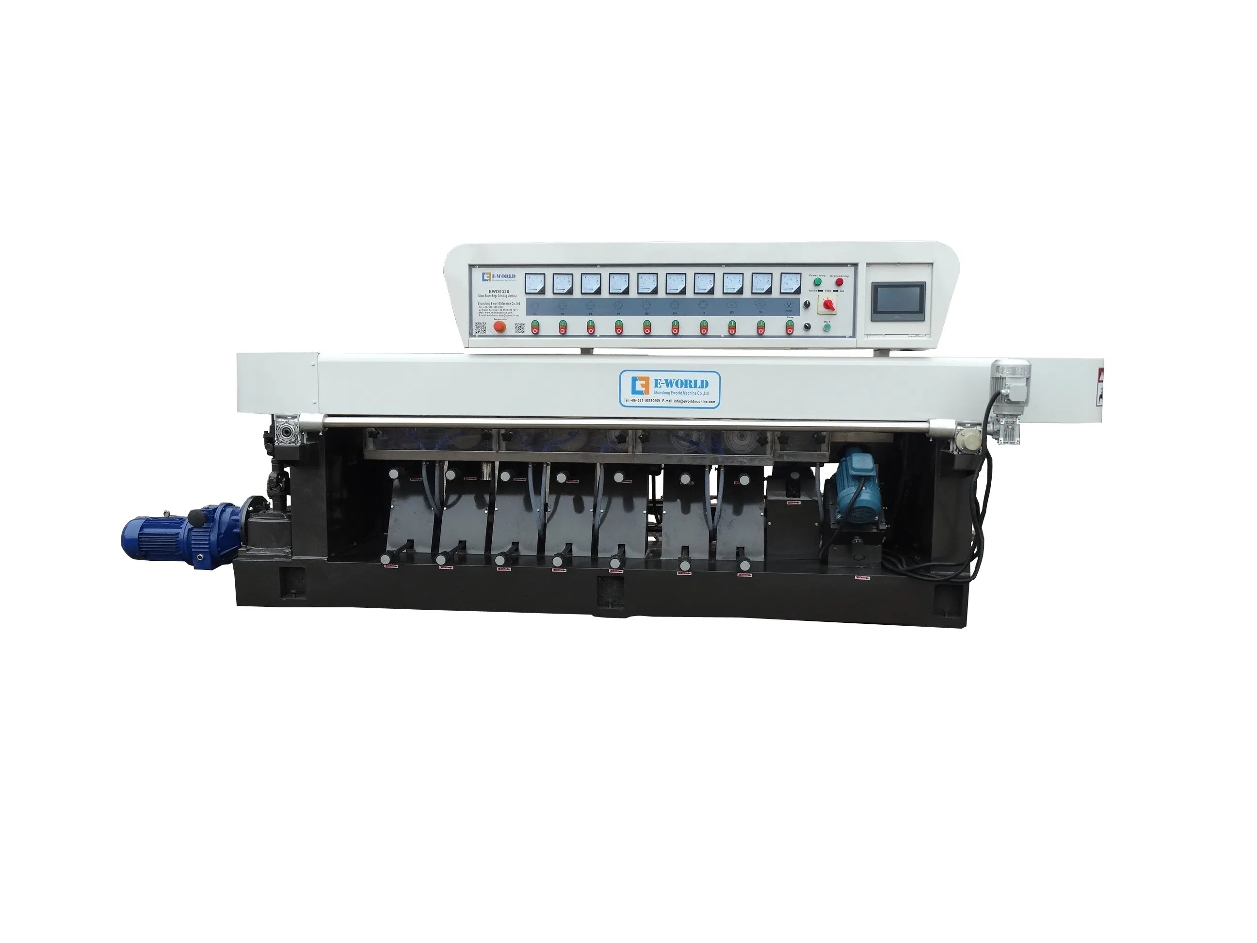 Reliable Performance 9 Motors Glass Round Edging Machine 9 Spindle Flat Glass Edging Machine Automatic Glass Edge Polishing Machine Automatic Glass Grinding