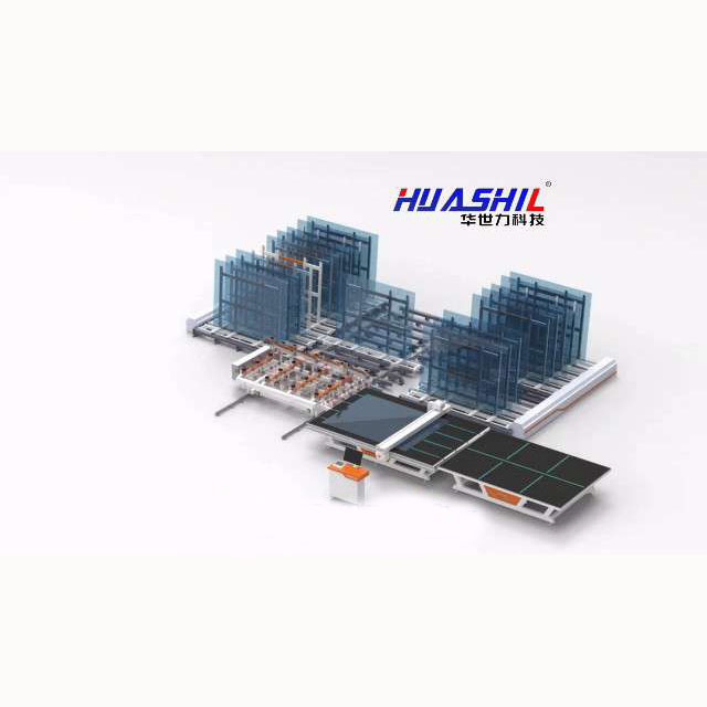 Intelligent Automatic CNC Glass Original Sheet Storage Racks System with Glass Cutting Line
