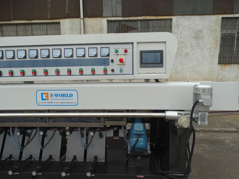 Reliable Performance 9 Motors Glass Round Edging Machine 9 Spindle Flat Glass Edging Machine Automatic Glass Edge Polishing Machine Automatic Glass Grinding