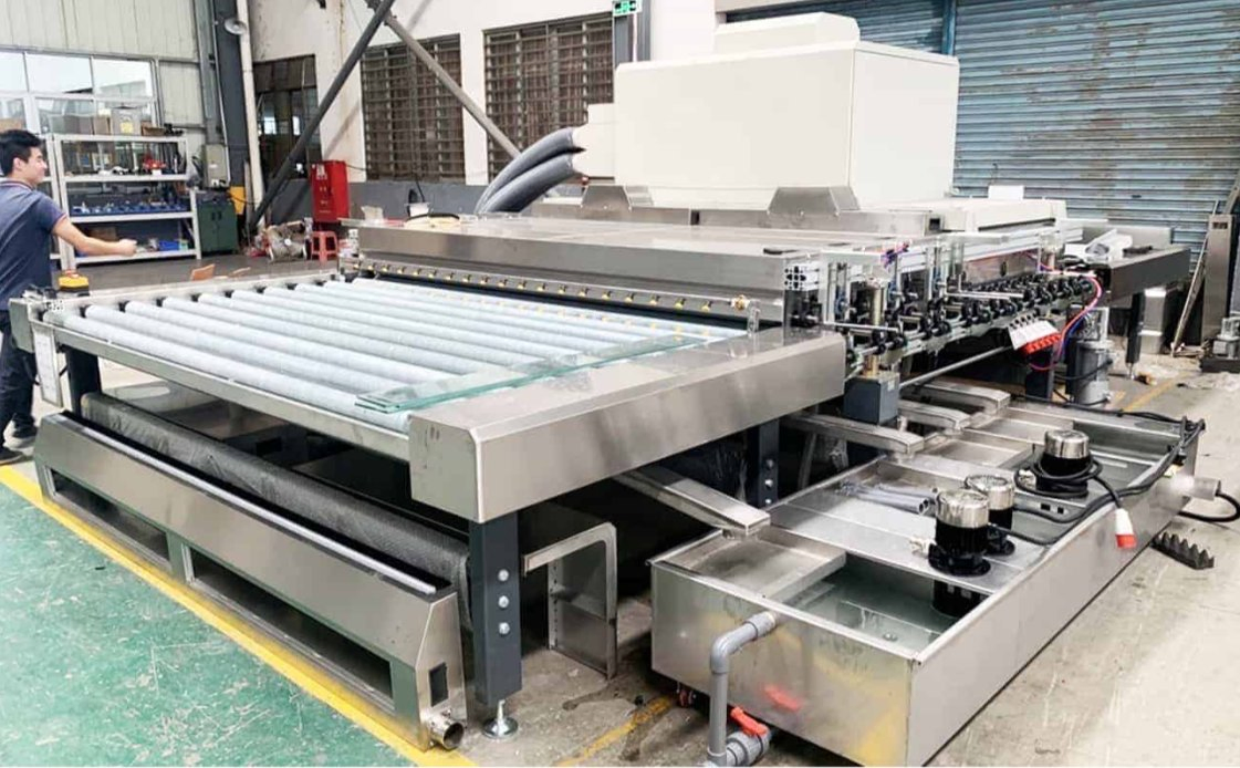 Horizontal Glass Washing Machine Guangdong Hot Air Dryer 1.2m Glass Washing Machine