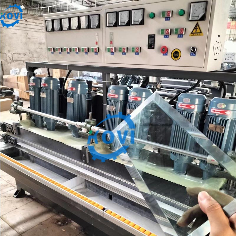 Automatic Craft Glass Beveling Edging Corner Machinery Straight Line Glass Mirror Edge Polishing Chamfering Machine for Glass Processing