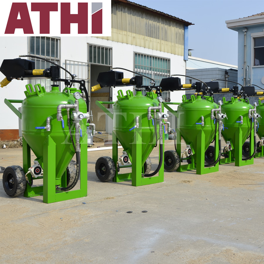 Glass Bead and Water Wet Mobile Portable Type Dustless Sand Blasting Machine