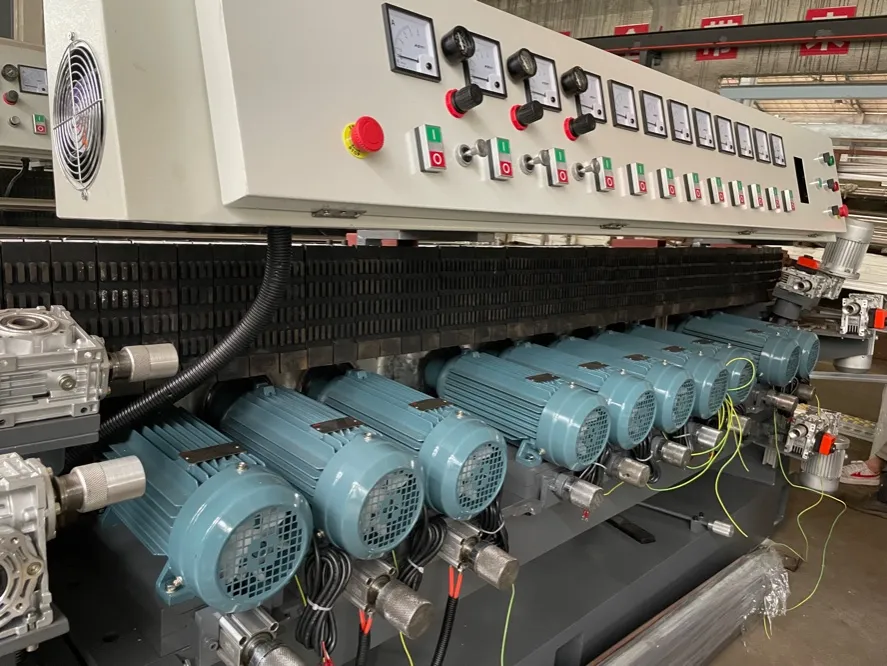 Manufature Supply Different Size Automatic Glass Straight Line Double Round Edging Machine