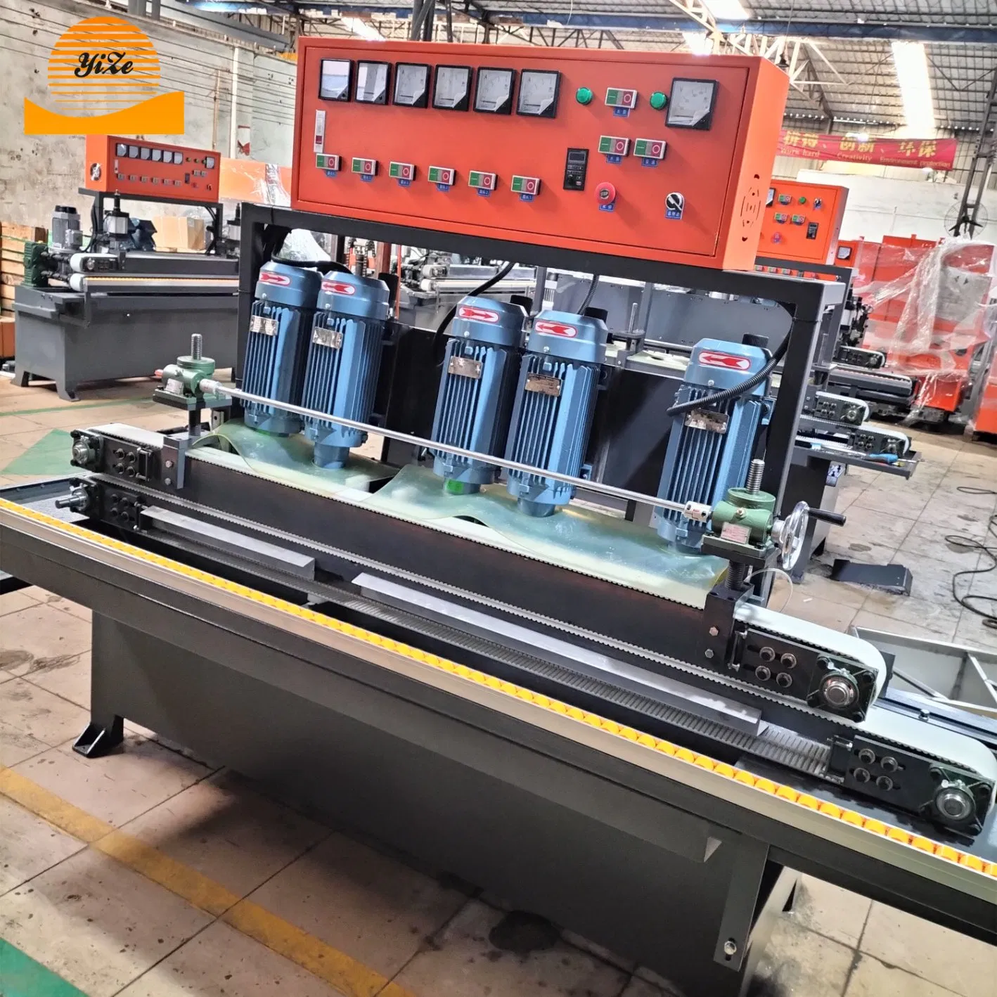 Glass Bevelled Edger Machine Small Tile Double Edging Glass Processing Glass Straight Line Edging Machine Flat Edge Trimmer