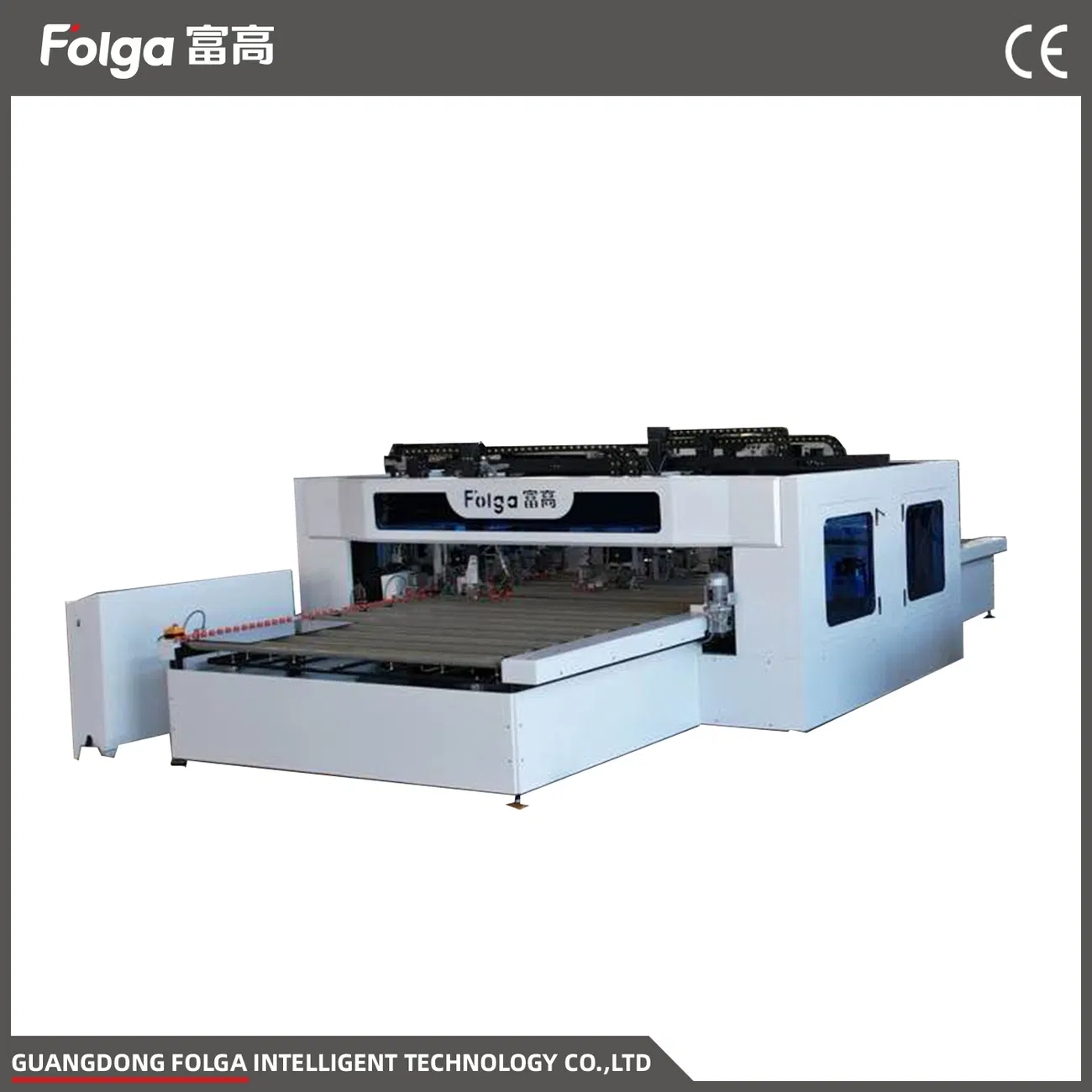 Top Configuration Flat Glass Four Side Edging Machine with Polishing Function