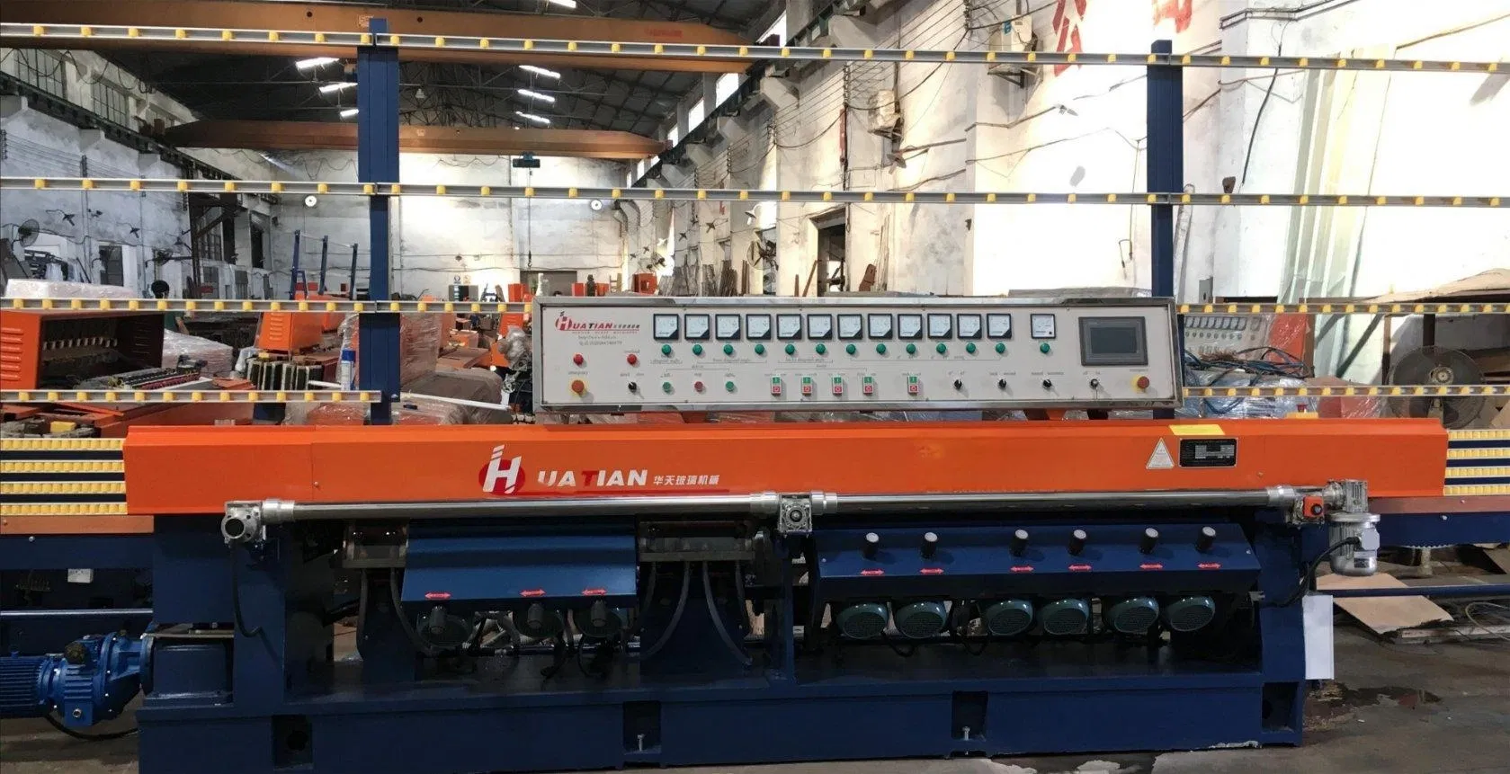 9 Spindles Motors Automatic Flat Glass Straight Line Polishing Edging Machine Manufacturer
