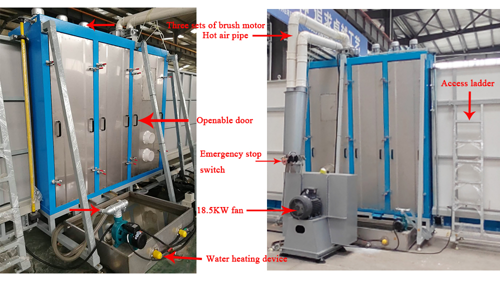 Vertical Glass Washing Machine for Flat Glass Washing and Drying