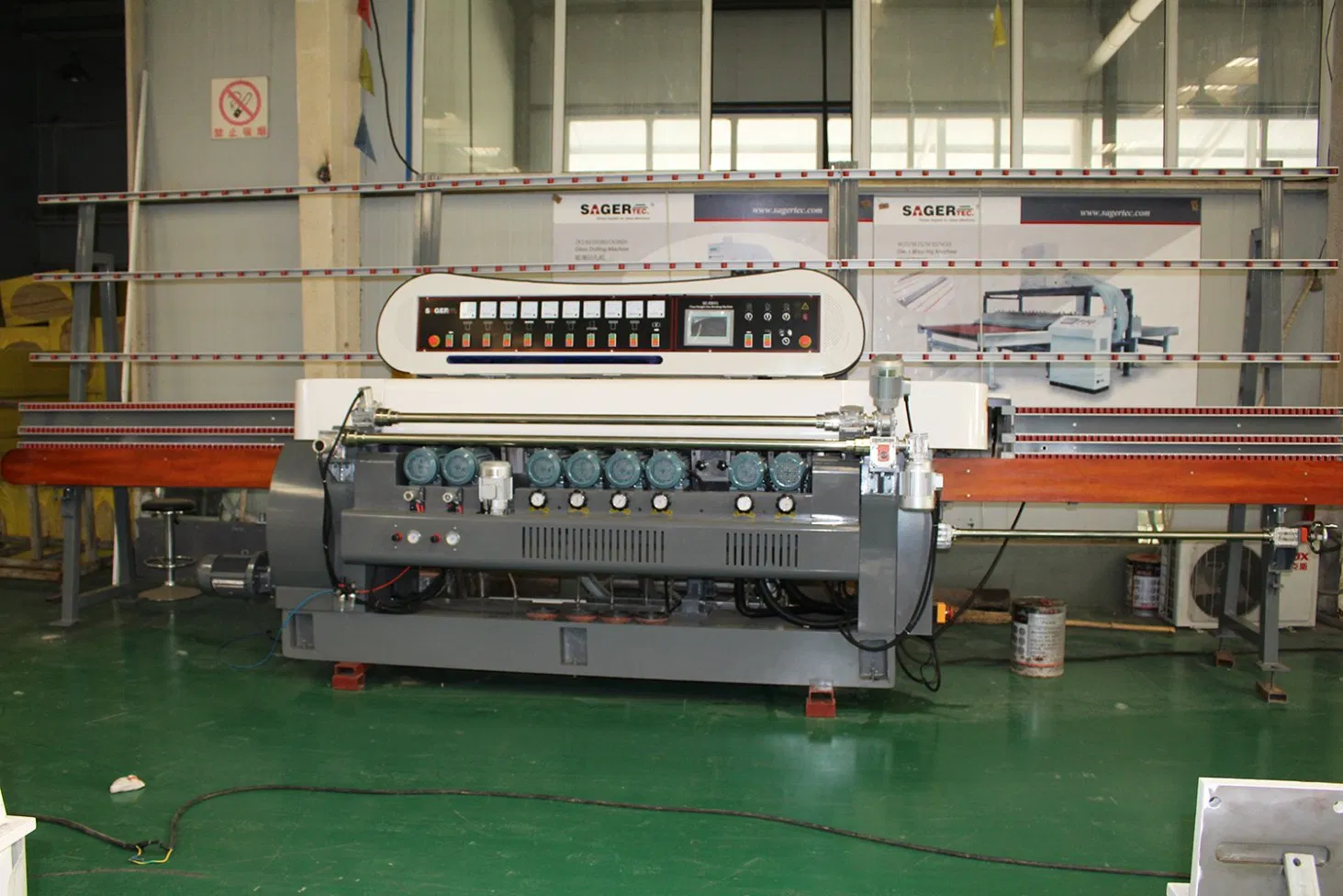 9 Motors Glass Bevelling and Polishing Machine for Grinding Glass