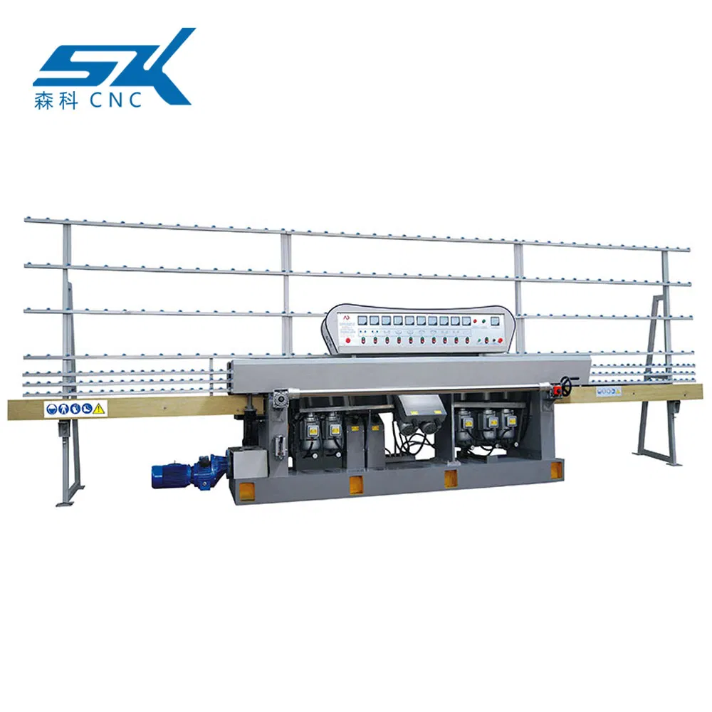 45 Angle Straight Line Glass Corner Grinding Deep Processing Equipment Beveling Polsihing Edging Machine with Double Edger