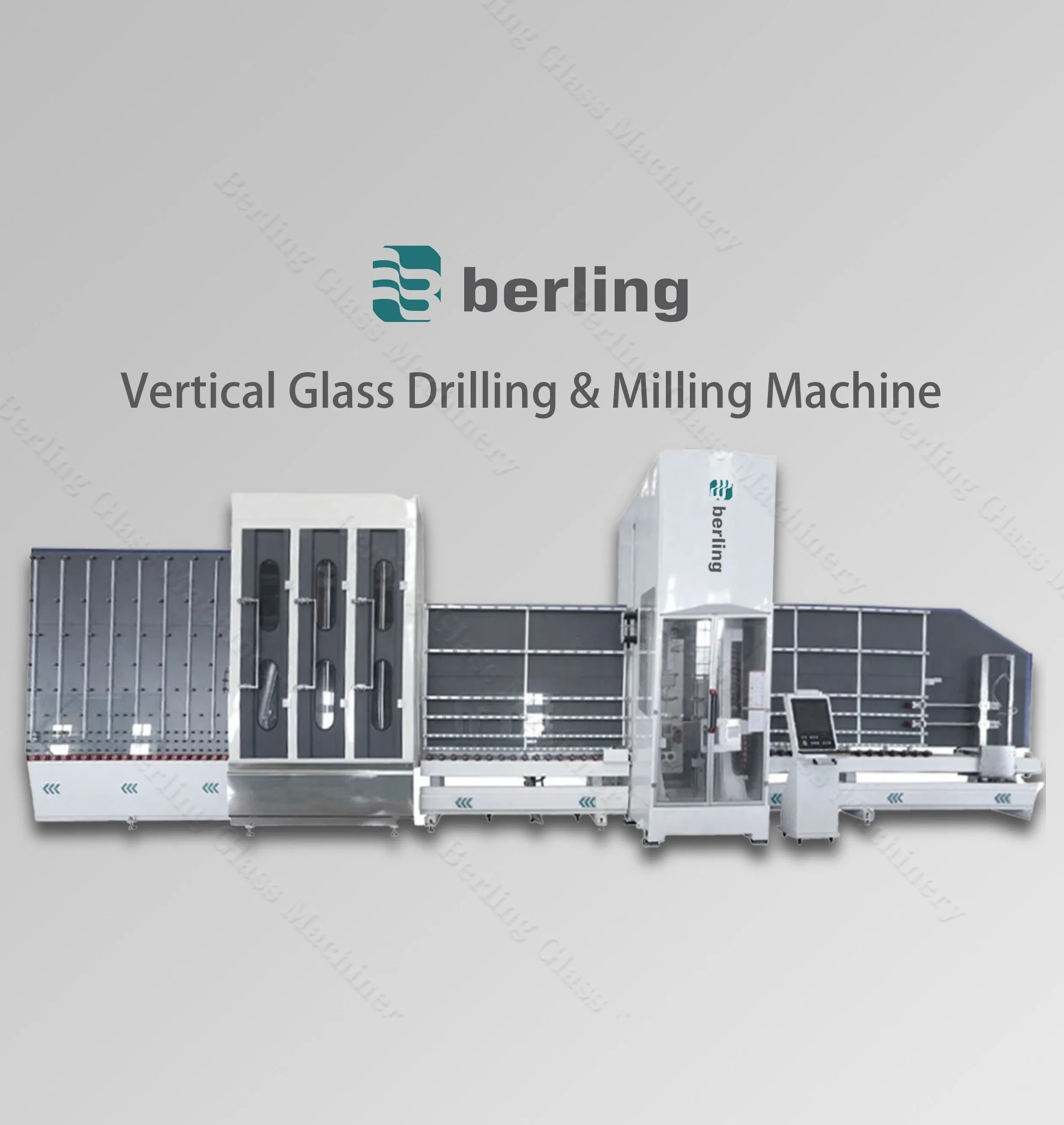 Automatic Glass Vertical Drilling Milling Polishing Machine for Shower Room Bathroom Glass CNC Center and Glass Drilling Milling Production Line