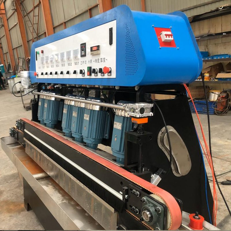 Advanced 7 Motor Glass Straight Line Edging Machine with Conveyor Belt
