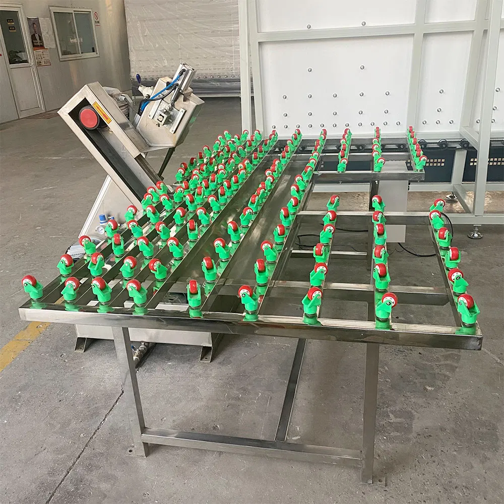 Steel Structure Water Wet Type Double Motors Twin Cross Sand Belts Edging Machine for Glass Seaming Grinding