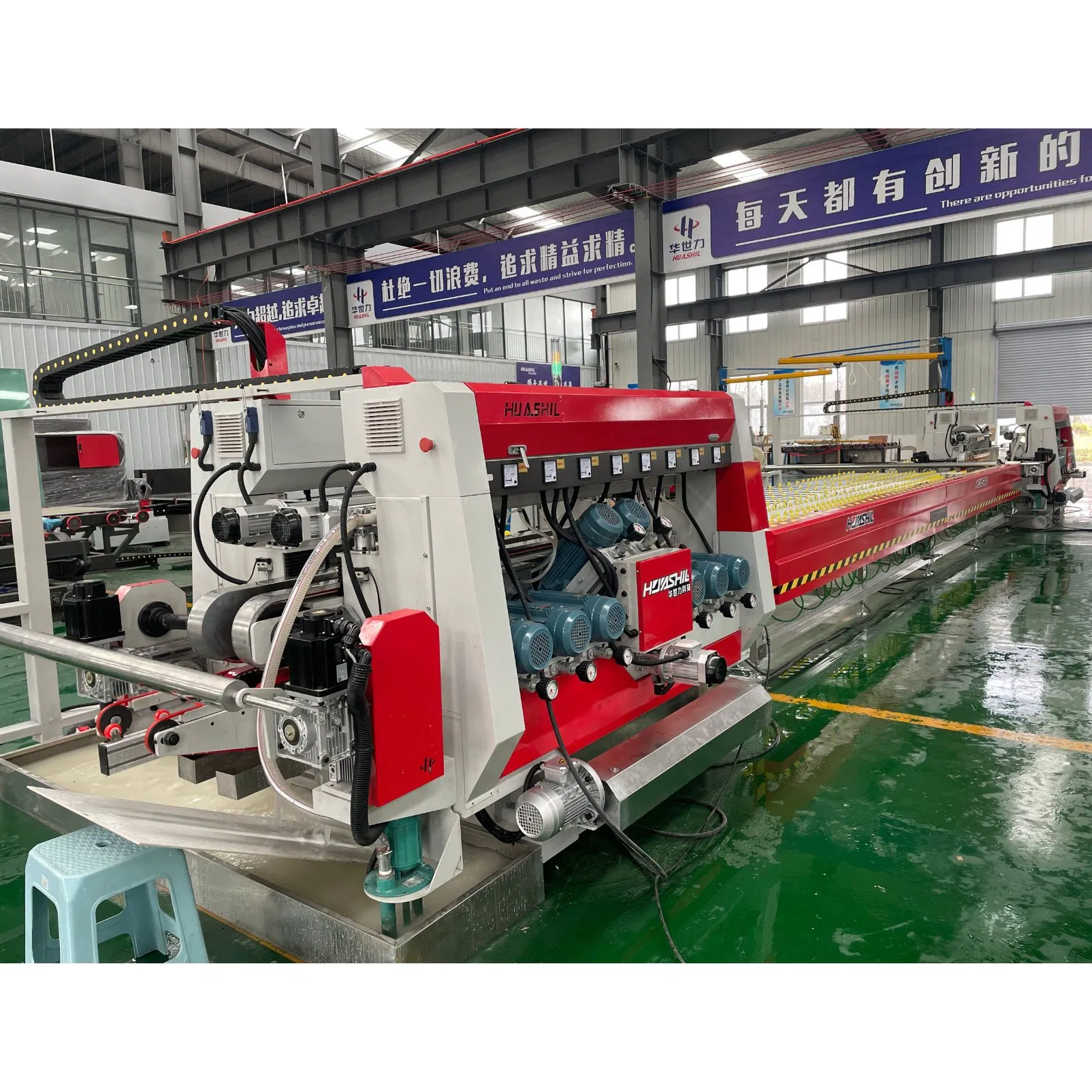 Flat Glass Double Side Straight Line Edging Machine with Grinding and Polishing Effect