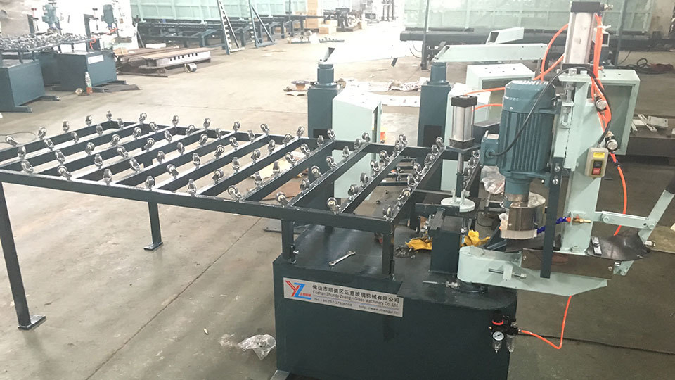 Manual Pneumatic Glass Corner Edging Polishing Glass Fillet Machine