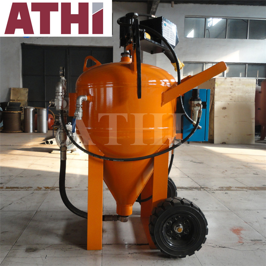 Glass Bead and Water Wet Mobile Portable Type Dustless Sand Blasting Machine