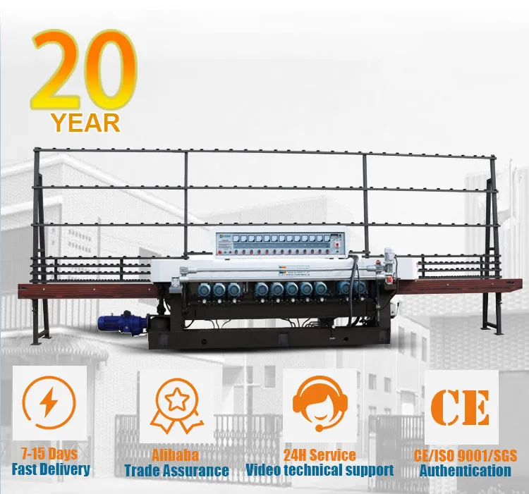 10 Motors Glass Beveling Machine