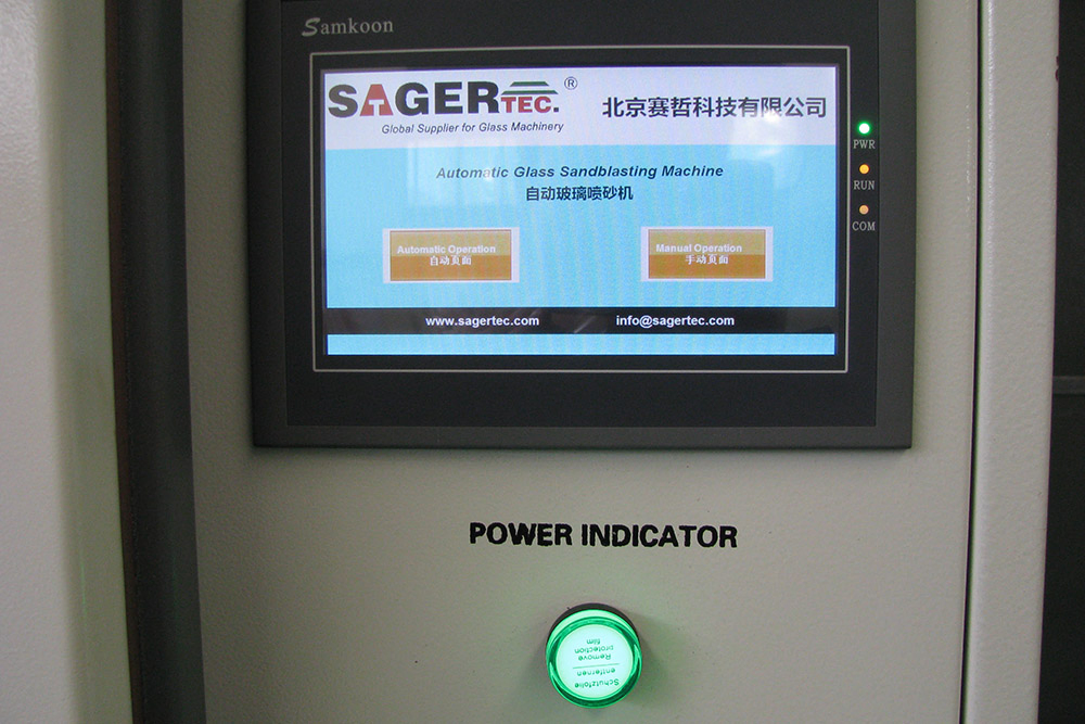 Sagertec Brand Glass Sand Blasting Machine Glass Sandblaster