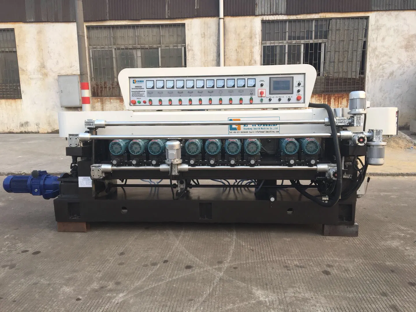 10 Motors Glass Fillet Machine Corner Edging Beveling Polishing Grinding Machine