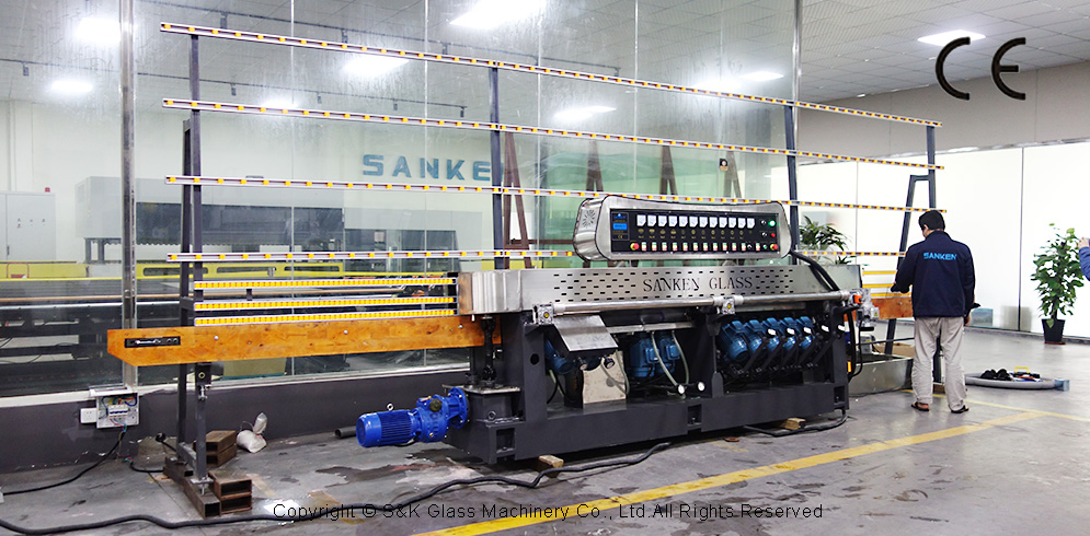 Sanken 11-Spindle Toughened Glass Furniture Multilevel 45 Degrees Glass Facet Machine