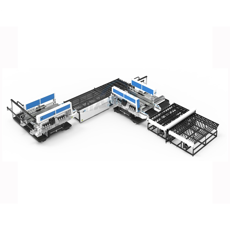 Flat Glass Production Line High Speed Smart Double Edging Machine Production Line