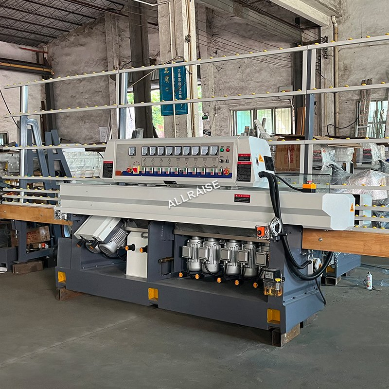 45 Degree Shower Glass Straight Line Edging Bevelling Machine Flat Glass Edge Polishing Grinding Machine