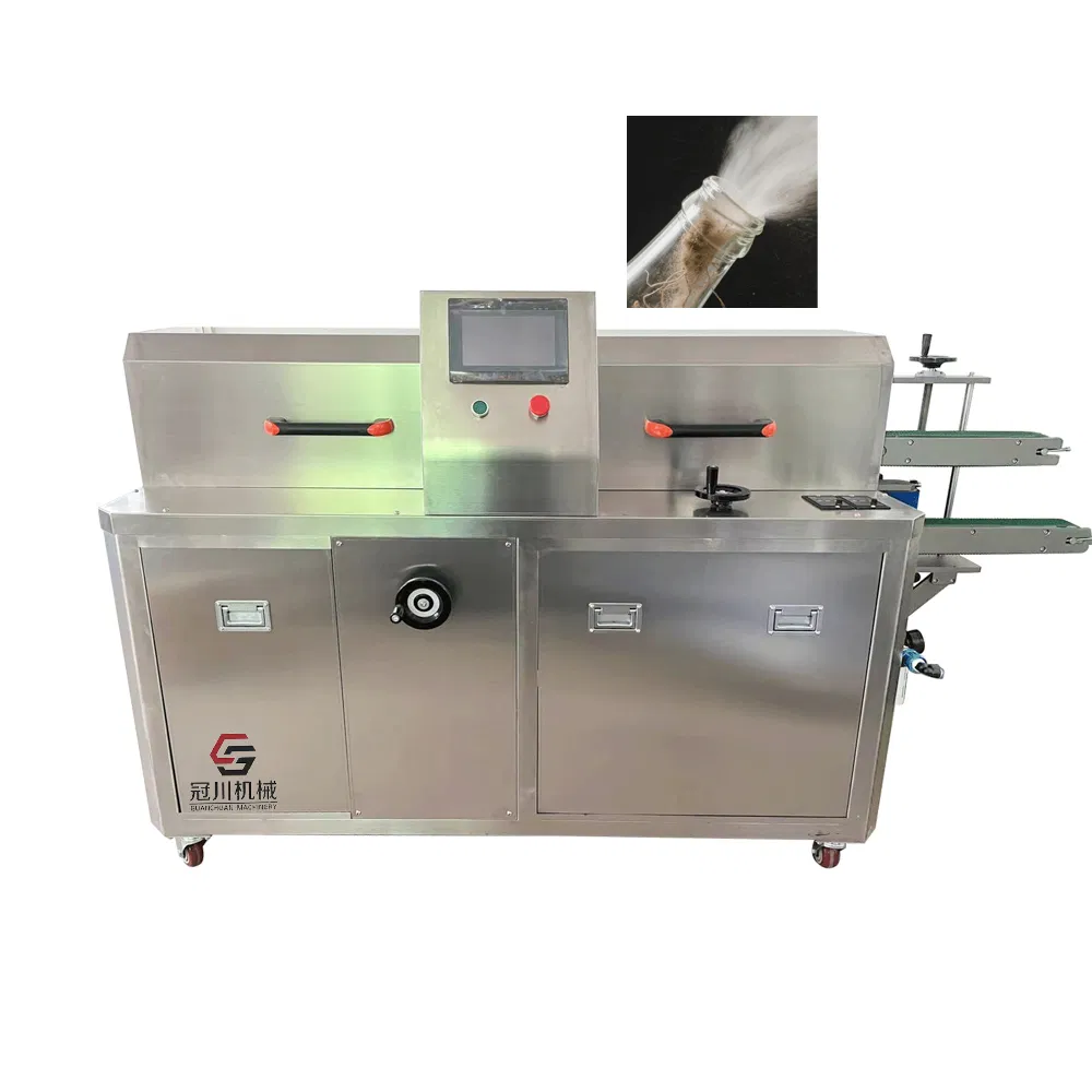 Pre-Filling Washing 6 Heads Sensor Perfume Cosmetic Wine Glass Bottle Jar Water Cleaning Air Rinsing Machine
