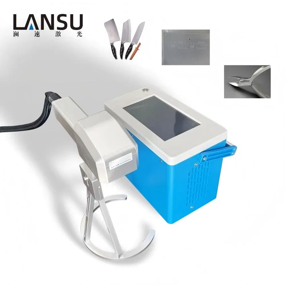 20W 30W Metal Automatic Positioning Plastic Shell Glass Visual Engraving Handheld Portable Fiber Laser Marking Machine