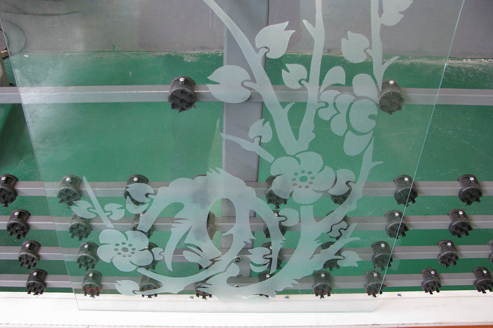 Sagertec Brand Glass Sand Blasting Machine Glass Sandblaster