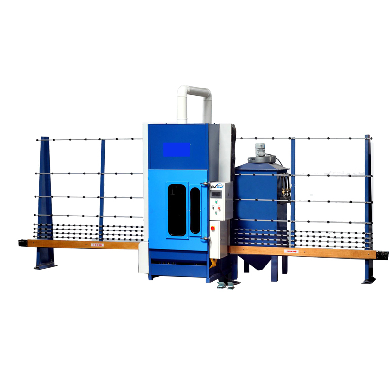 China Suppliers Sandblasting Machine Equipped Building Glass Automatic Glass Sand Blasting Machine
