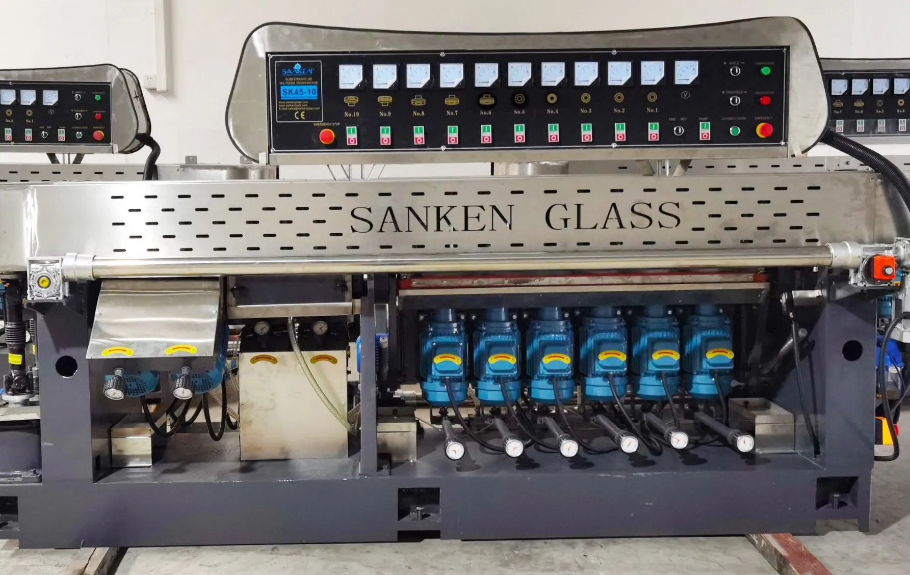 Sanken Hardening Glass Oven 10-Motor 45 Angle Glass Multilevel Facet Polishing Machine
