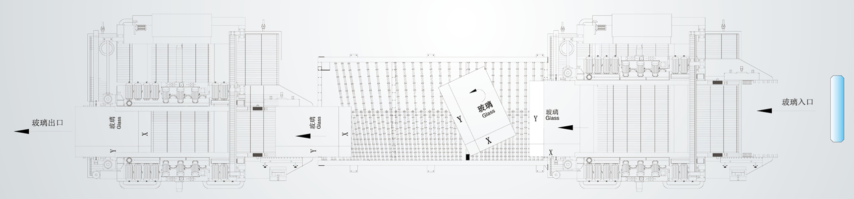 9 Wheels Manual Flat Glass Straight Line Double Edging Machine