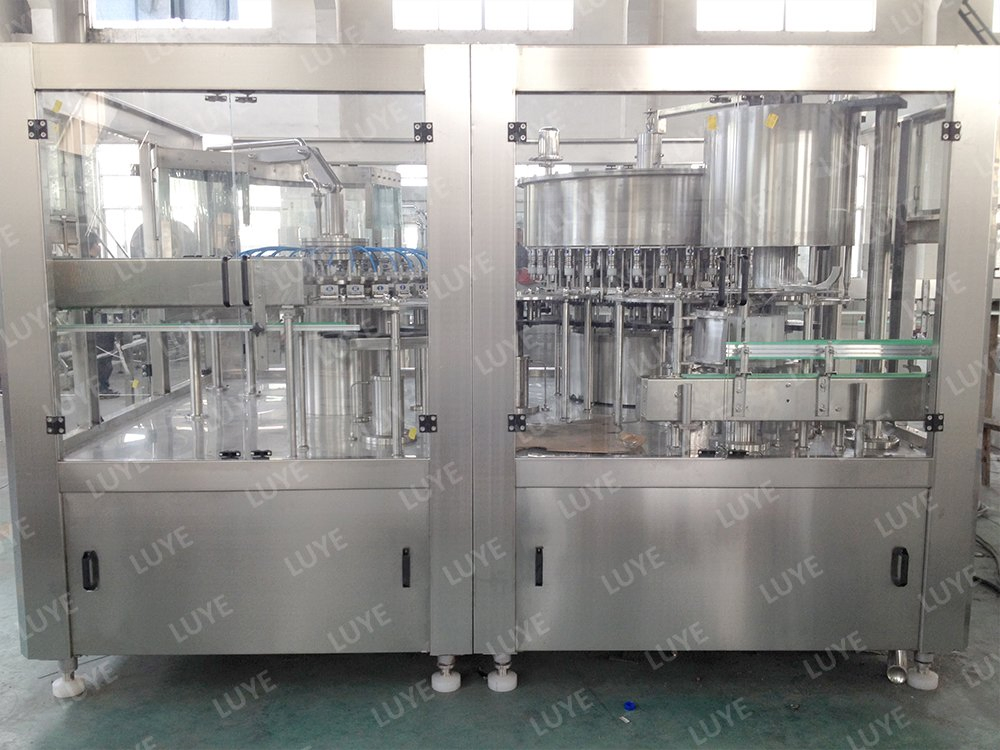 Automatic Liquid Pure Mineral Water Fruit Juice Carbonated Soft Drink Processing Bottling Machine Pet/Glass Bottle Washing Filling Capping and Packaging Machine