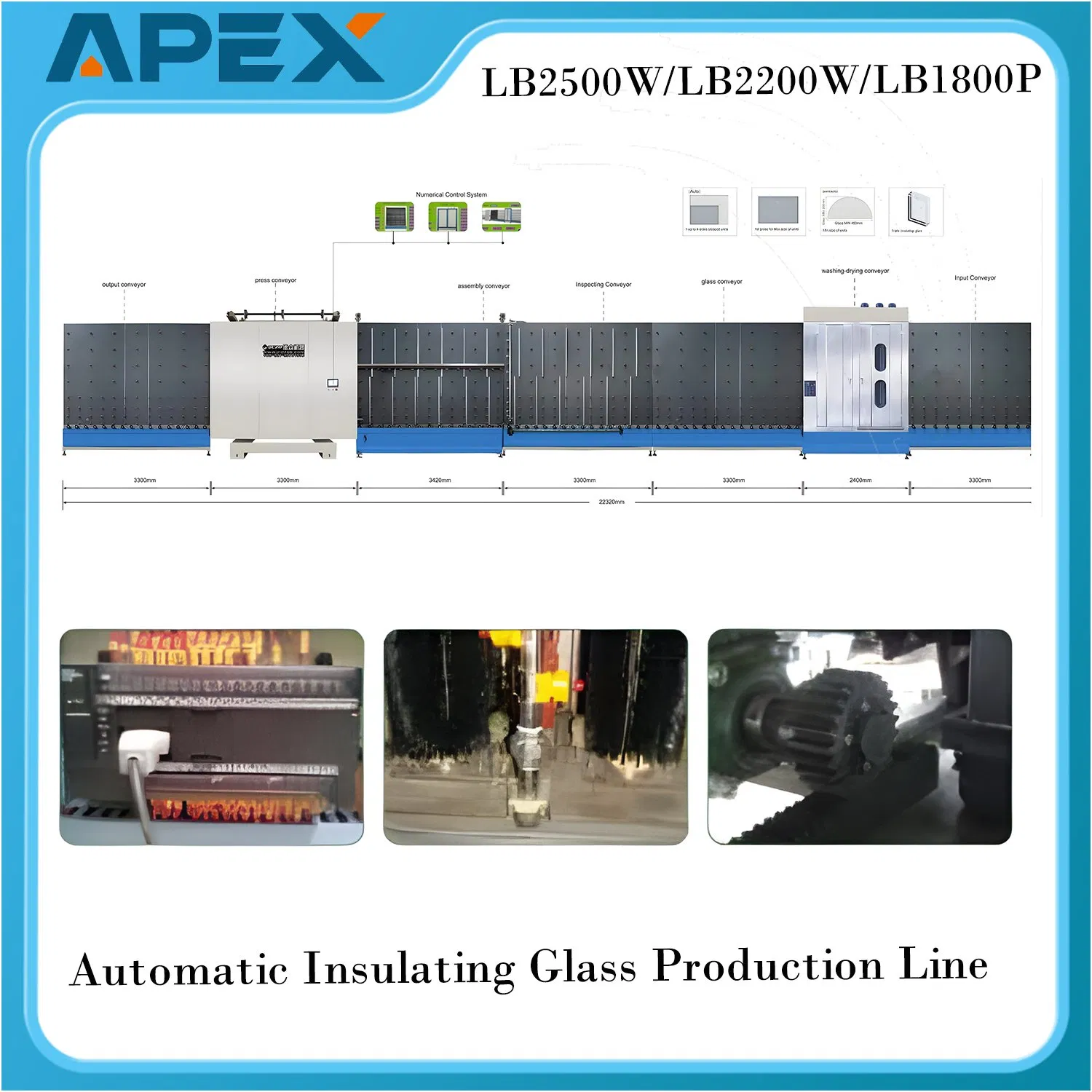 Automatic External Composite Sheet Pressing Silicone Adhesive Sealant Sealing Insulating Glass Assembly Production Line on Sale