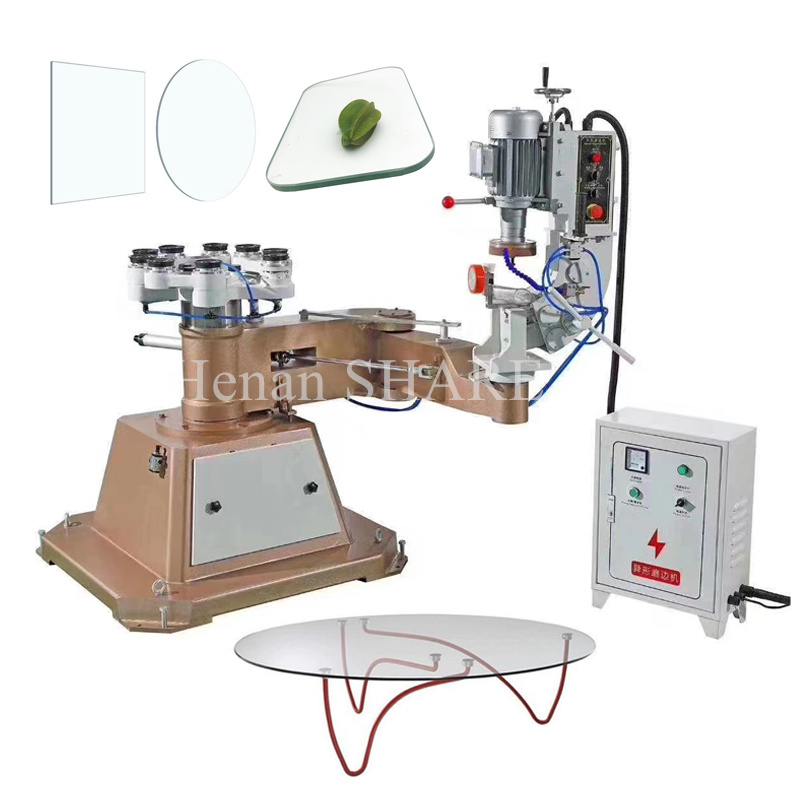Glass Corner Grinding Machine Portable Round Oval Og Irregular Glass Shape Edging Beveling Polishing Machine