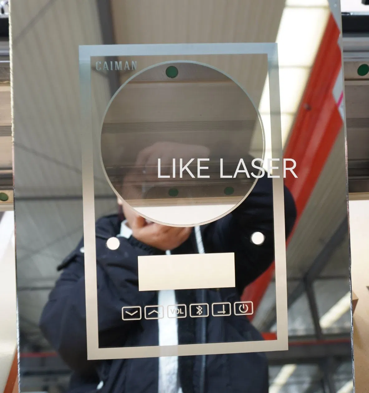 Large Area Glass LED Mirror Fiber Laser Sandblasting Coating Engraving Marking Machine