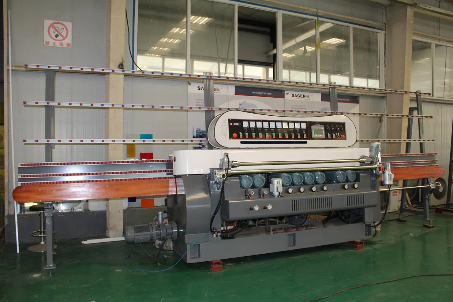 9 Motors Glass Bevelling and Polishing Machine for Grinding Glass