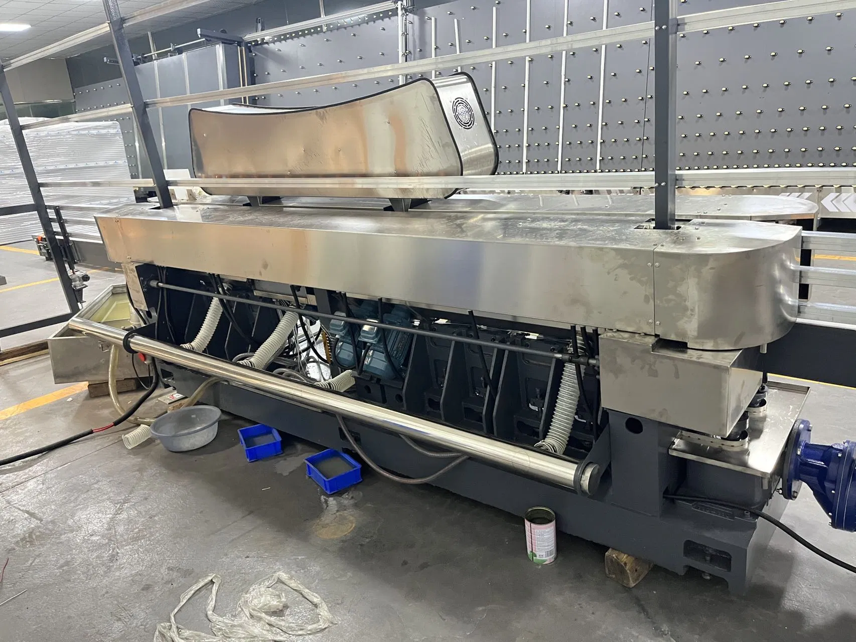 Sanken 9-Spindle Bathroom Glass Door Facet Polishing Machine Glass Multilevel Single Edger